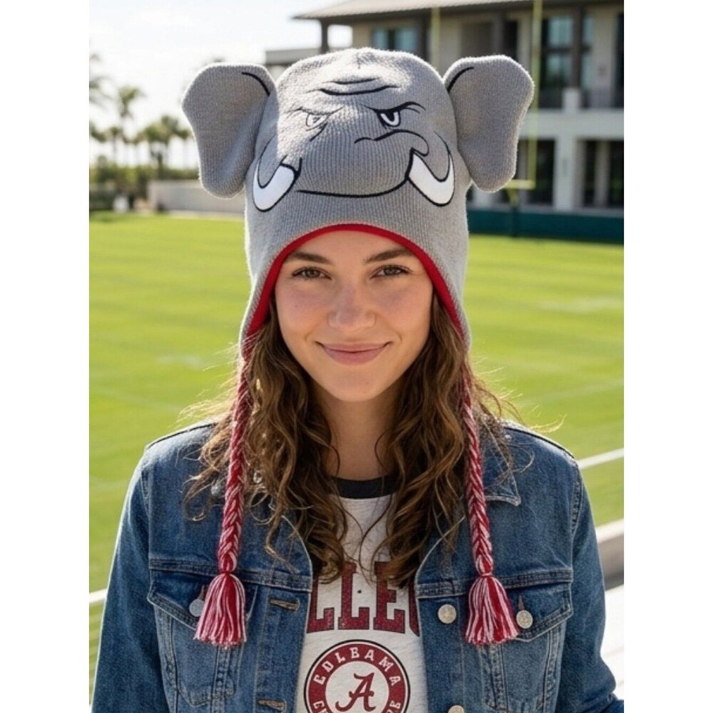 University Of Alabama Crimson Tide Gray Elephant Knit Beanie Hat